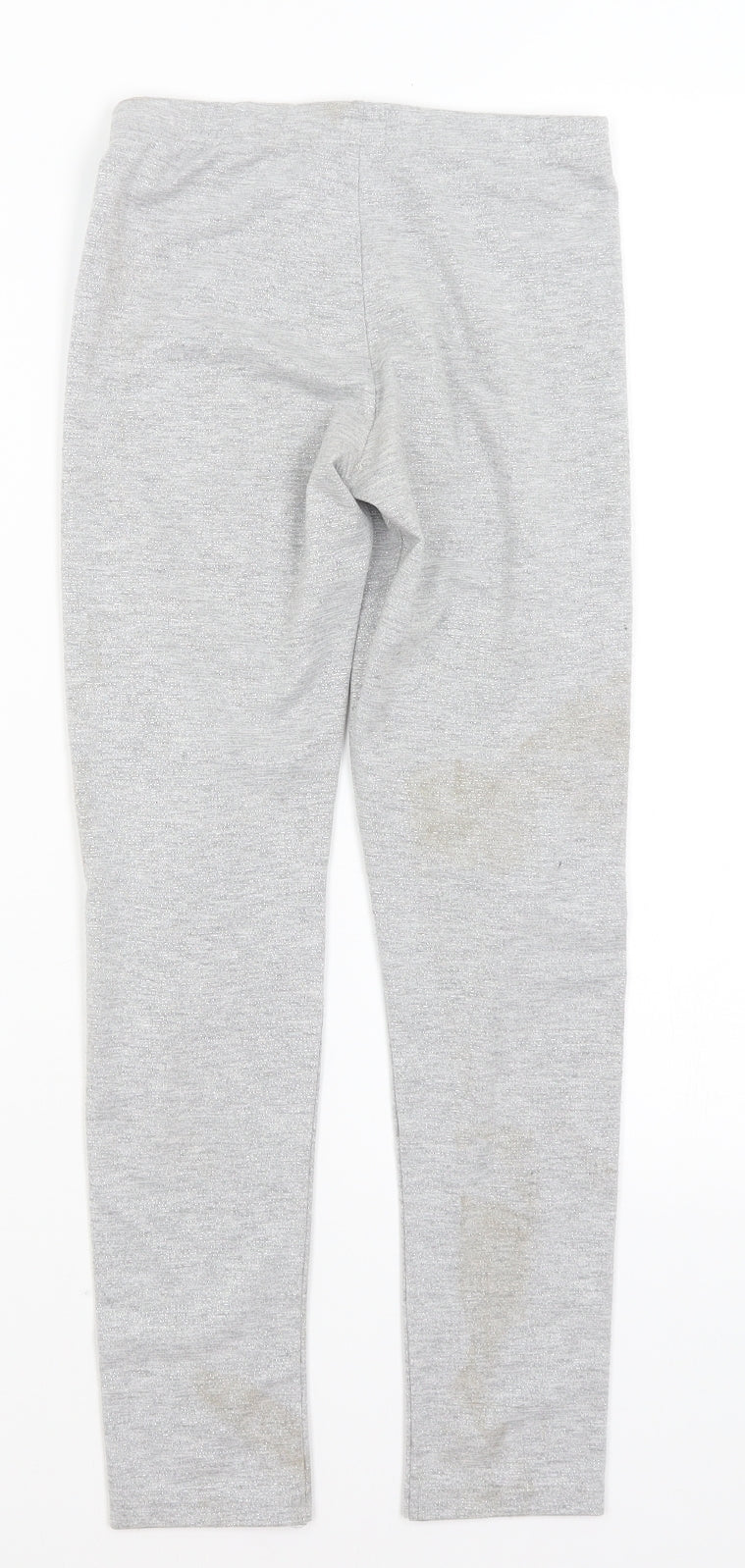 F&F Girls Silver   Capri Trousers Size 8-9 Years