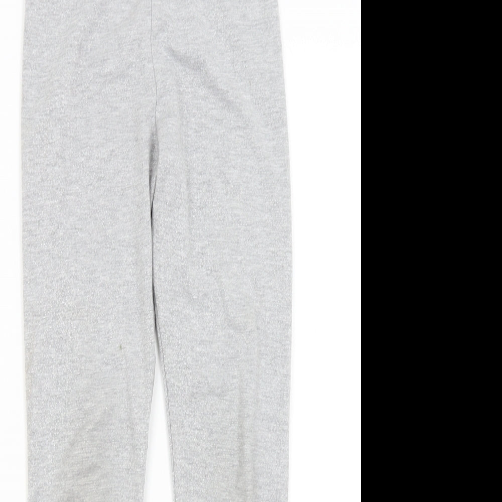 F&F Girls Silver   Capri Trousers Size 8-9 Years
