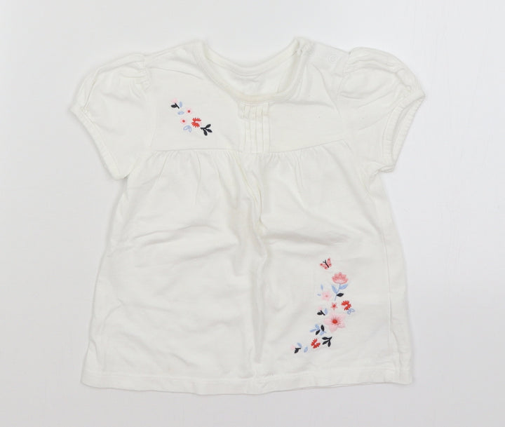 Little Nutmeg Baby White   Basic T-Shirt Size 12-18 Months