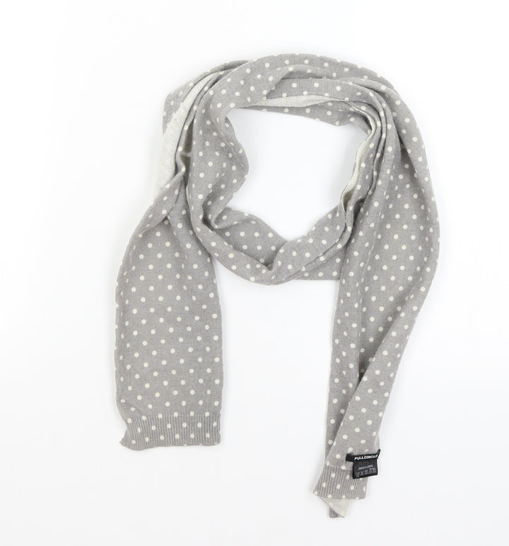 Full Circle Womens Grey Polka Dot Scarf