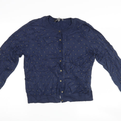 Limited Collection Womens Black Polka Dot  Cardigan Jumper Size 14