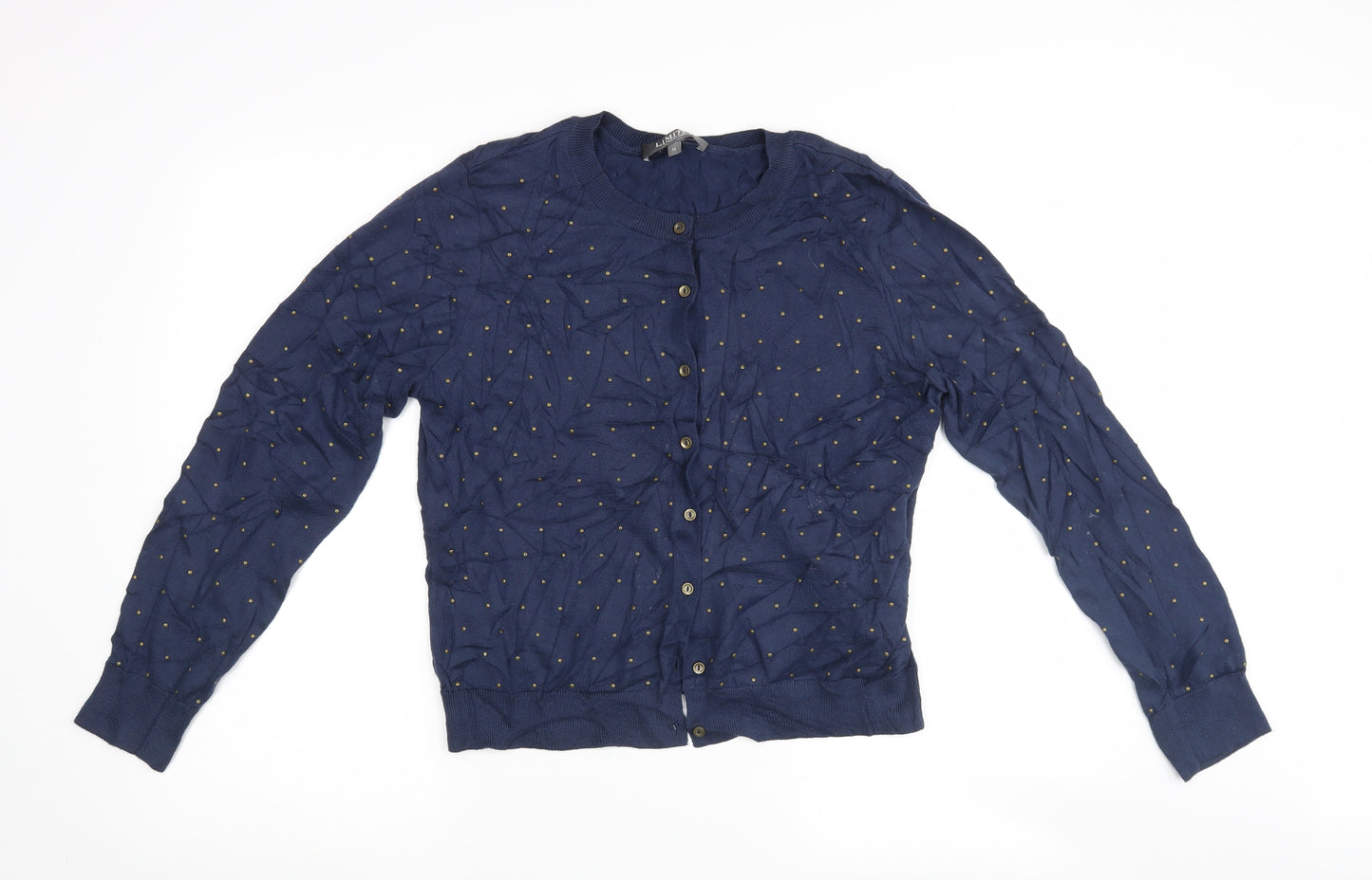 Limited Collection Womens Black Polka Dot  Cardigan Jumper Size 14