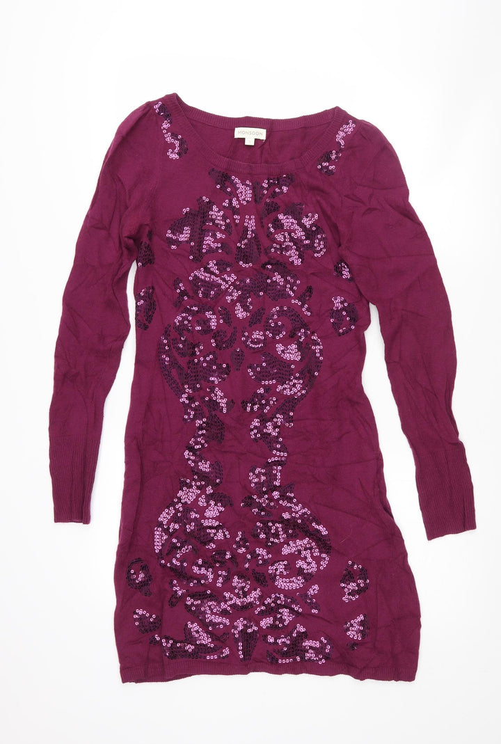 Monsoon Womens Pink Jacket Dress Size S