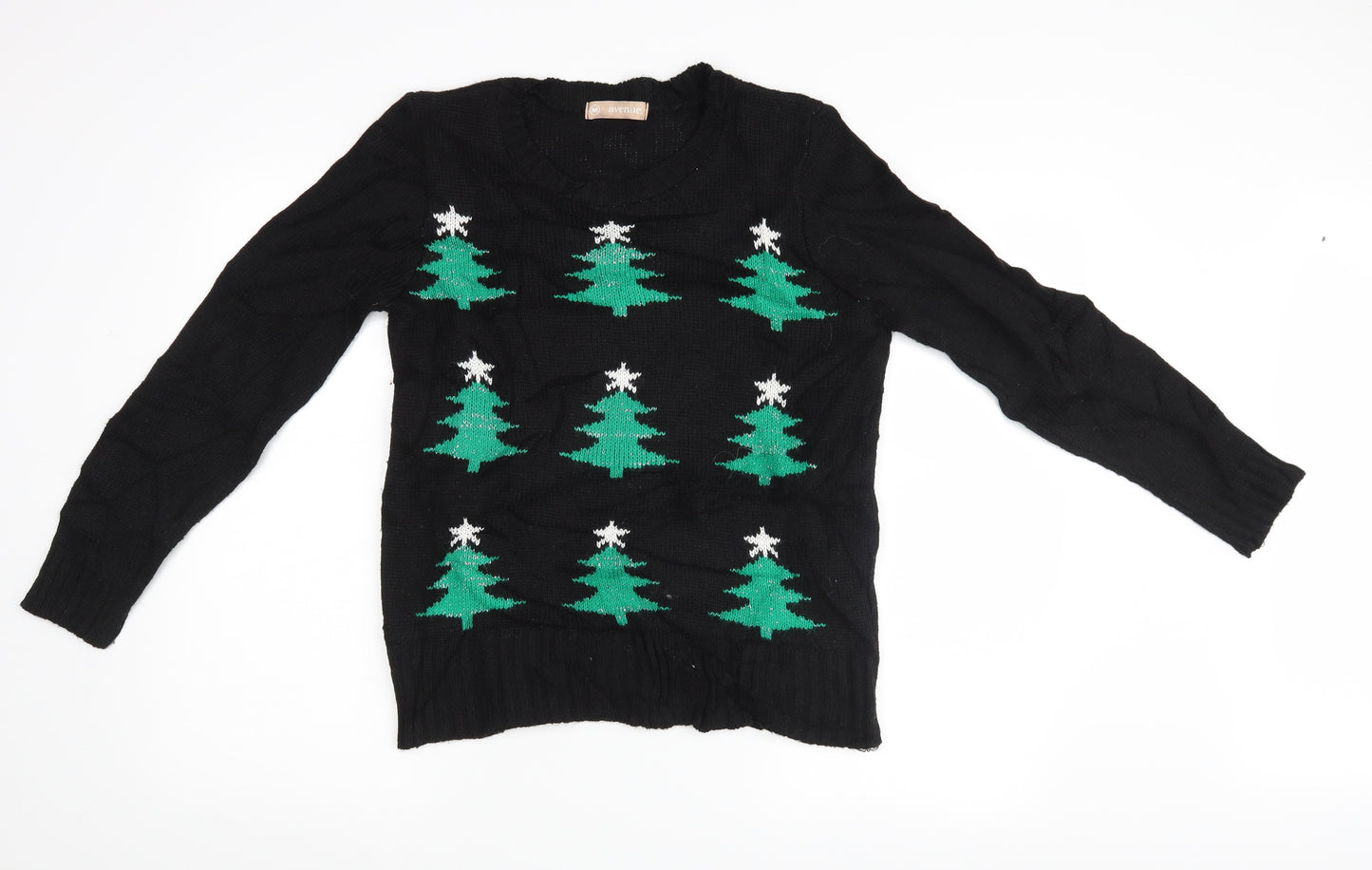 Avenue Womens Black   Pullover Jumper Size M
