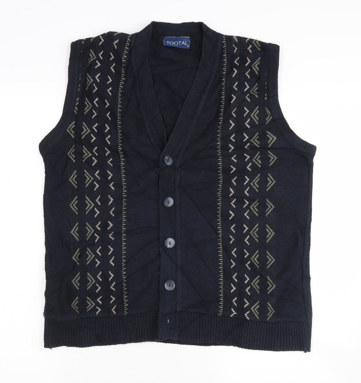 Tootal Mens Blue Argyle/Diamond  Vest Jumper Size S