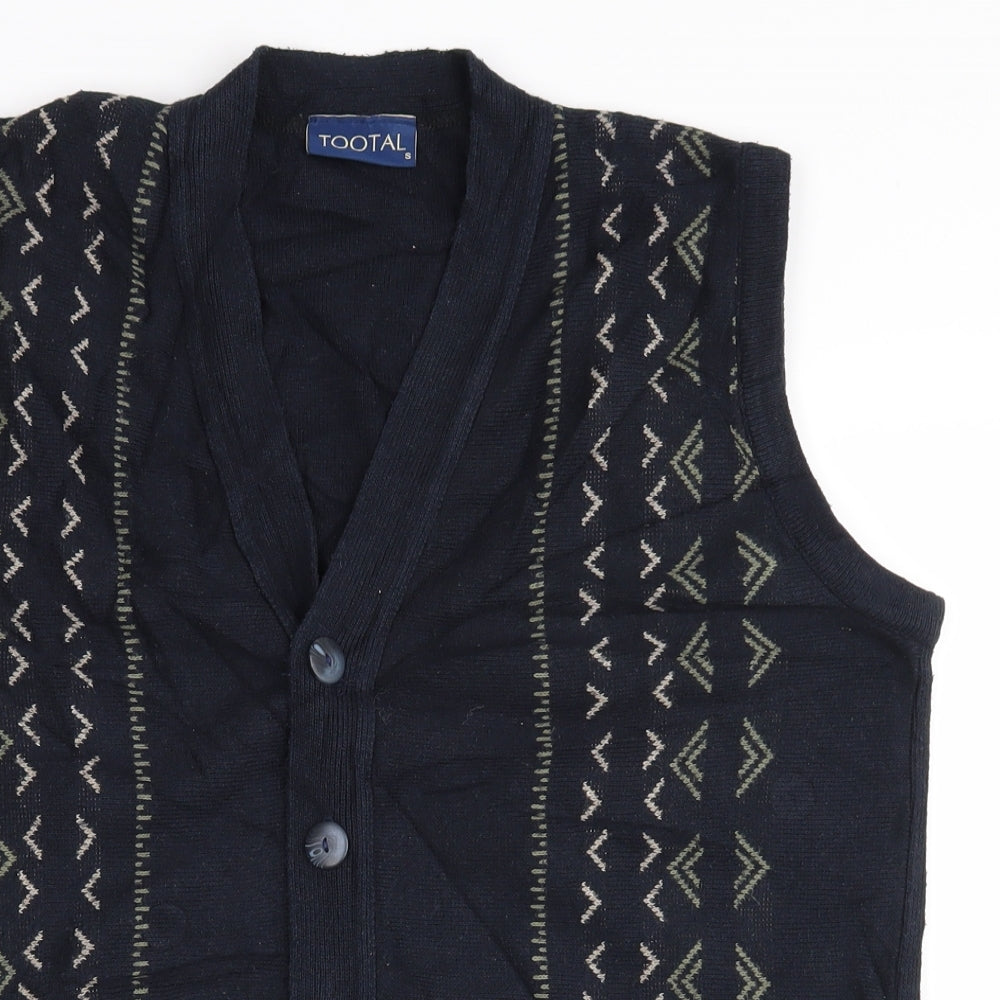 Tootal Mens Blue Argyle/Diamond  Vest Jumper Size S