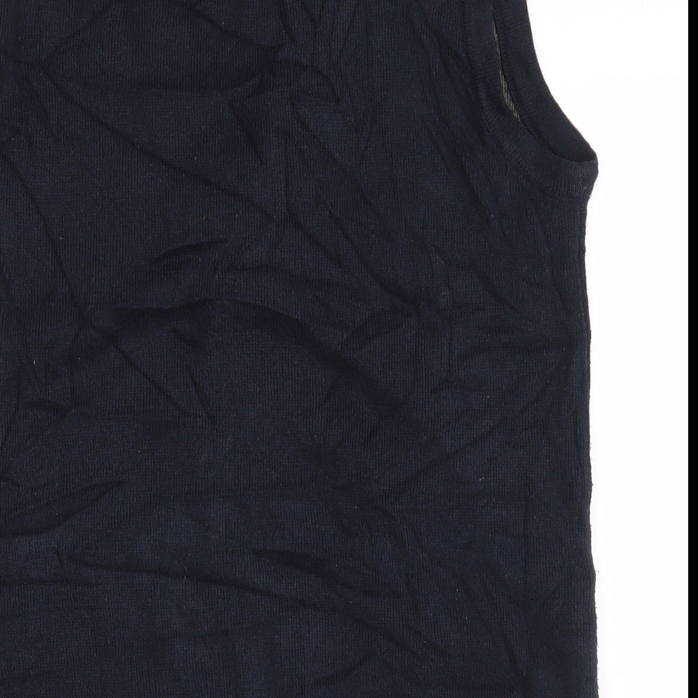 Tootal Mens Blue Argyle/Diamond  Vest Jumper Size S