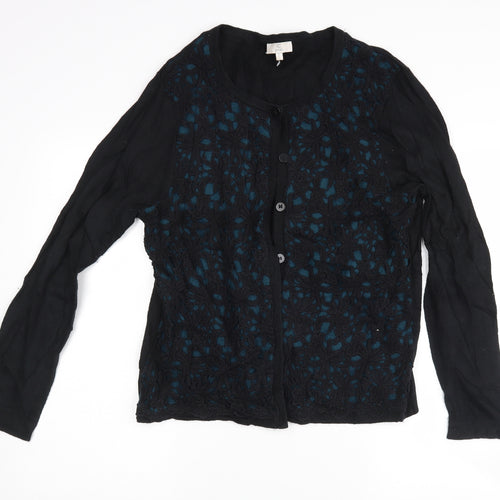 cc Womens Black   Cardigan Jumper Size L