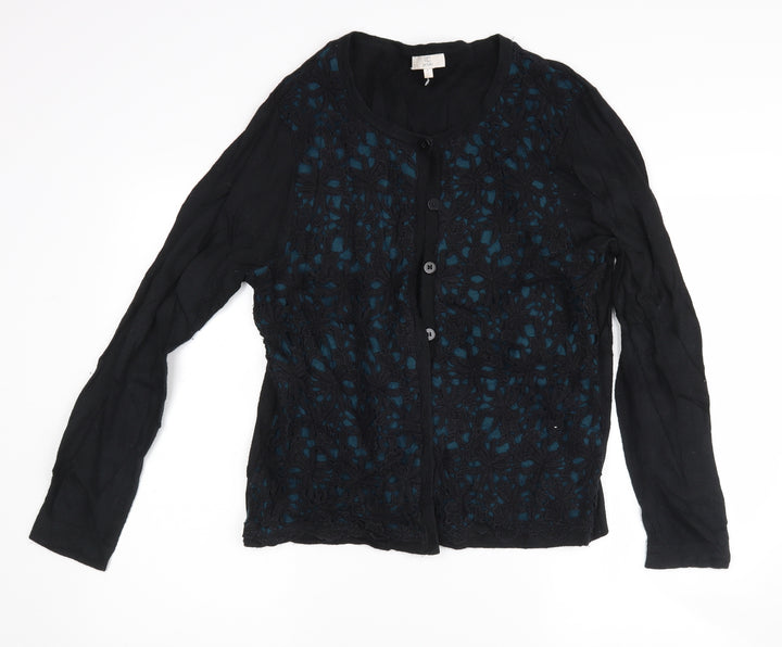 cc Womens Black   Cardigan Jumper Size L