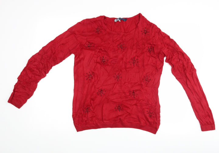 Isle  Womens Red   Pullover Jumper Size S
