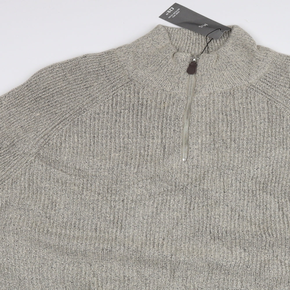 Marks and Spencer Mens Beige   Pullover Jumper Size 2XL