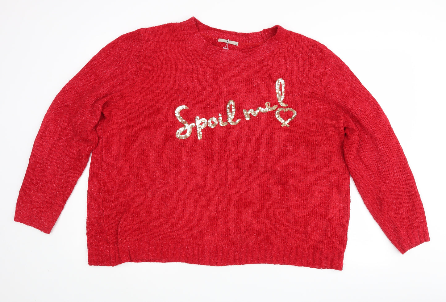 TU Womens Red   Pullover Jumper Size 20