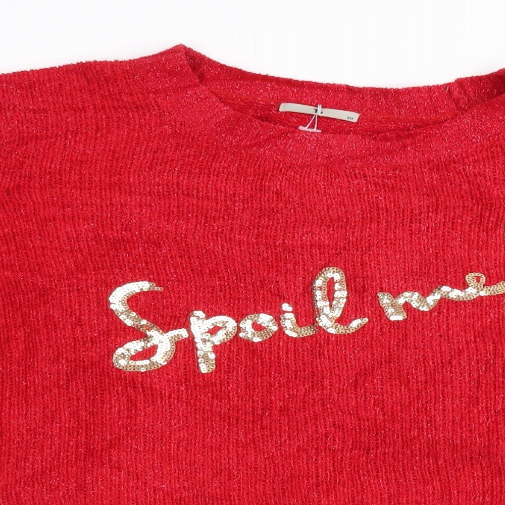 TU Womens Red   Pullover Jumper Size 20