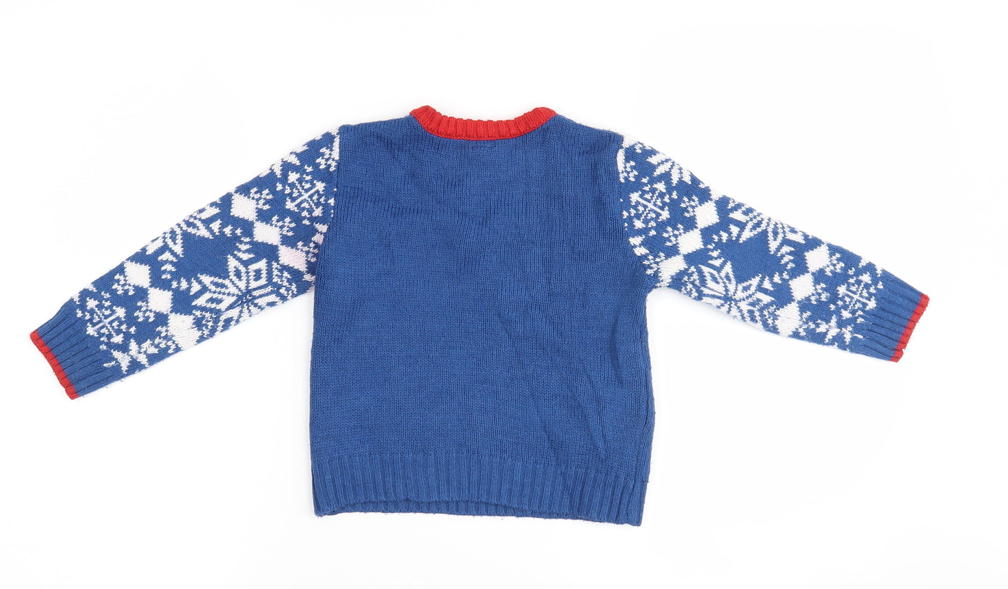 Mini Club Boys Blue   Pullover Jumper Size 18-24 Months  - Christmas Jumper