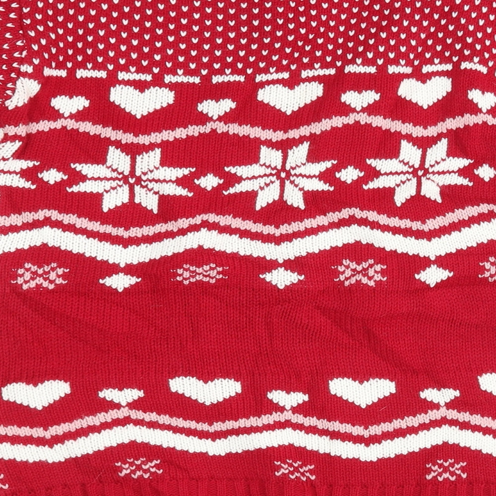 Boohoo Womens Red   Pullover Jumper Size M