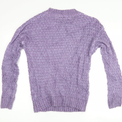 very  Womens Purple   Henley Jumper Size 8
