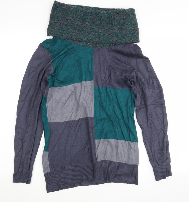 Klass Womens Multicoloured Striped Pullover Jumper Size S