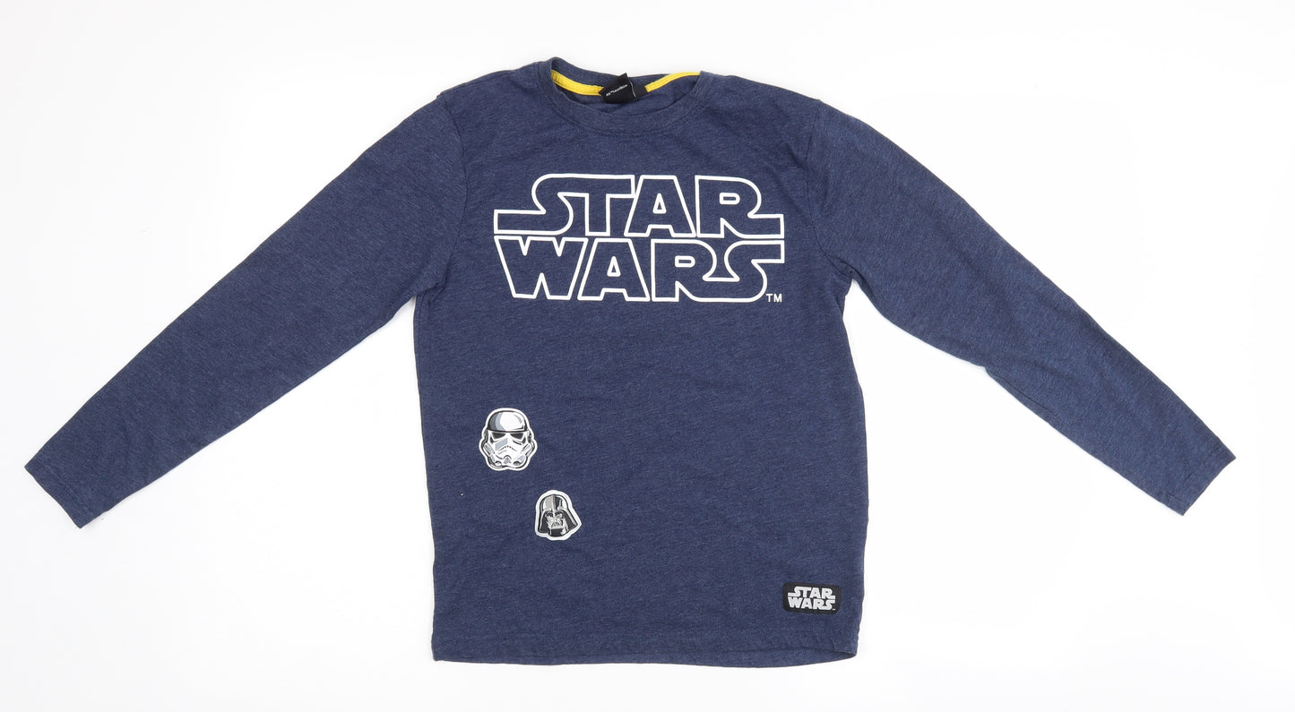 Primark Boys Blue   Basic T-Shirt Size 11-12 Years  - Star Wars