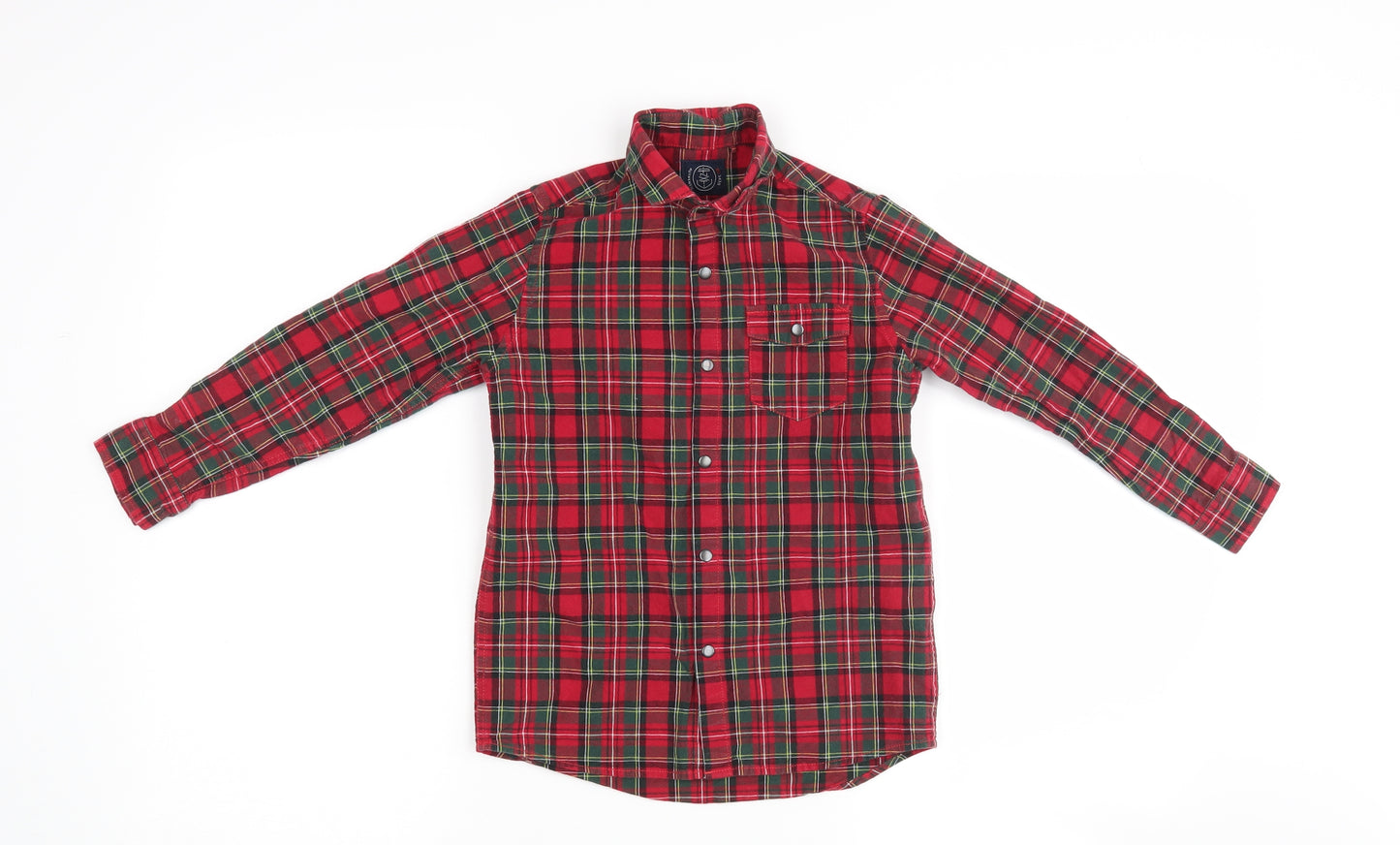 NEXT Boys Purple Check  Basic Button-Up Size 6 Years