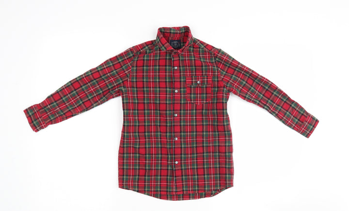 NEXT Boys Purple Check  Basic Button-Up Size 6 Years