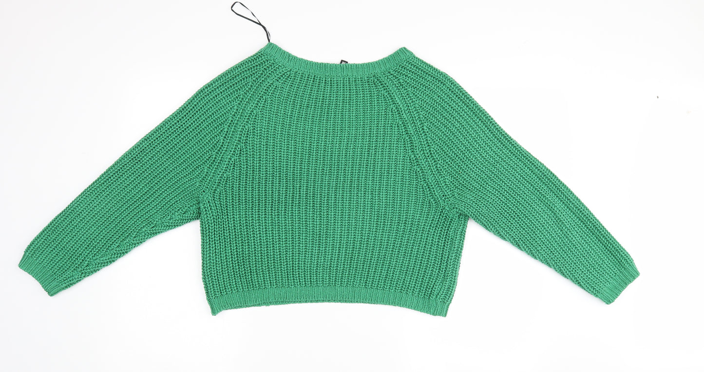 H&M Womens Green   Henley Jumper Size M