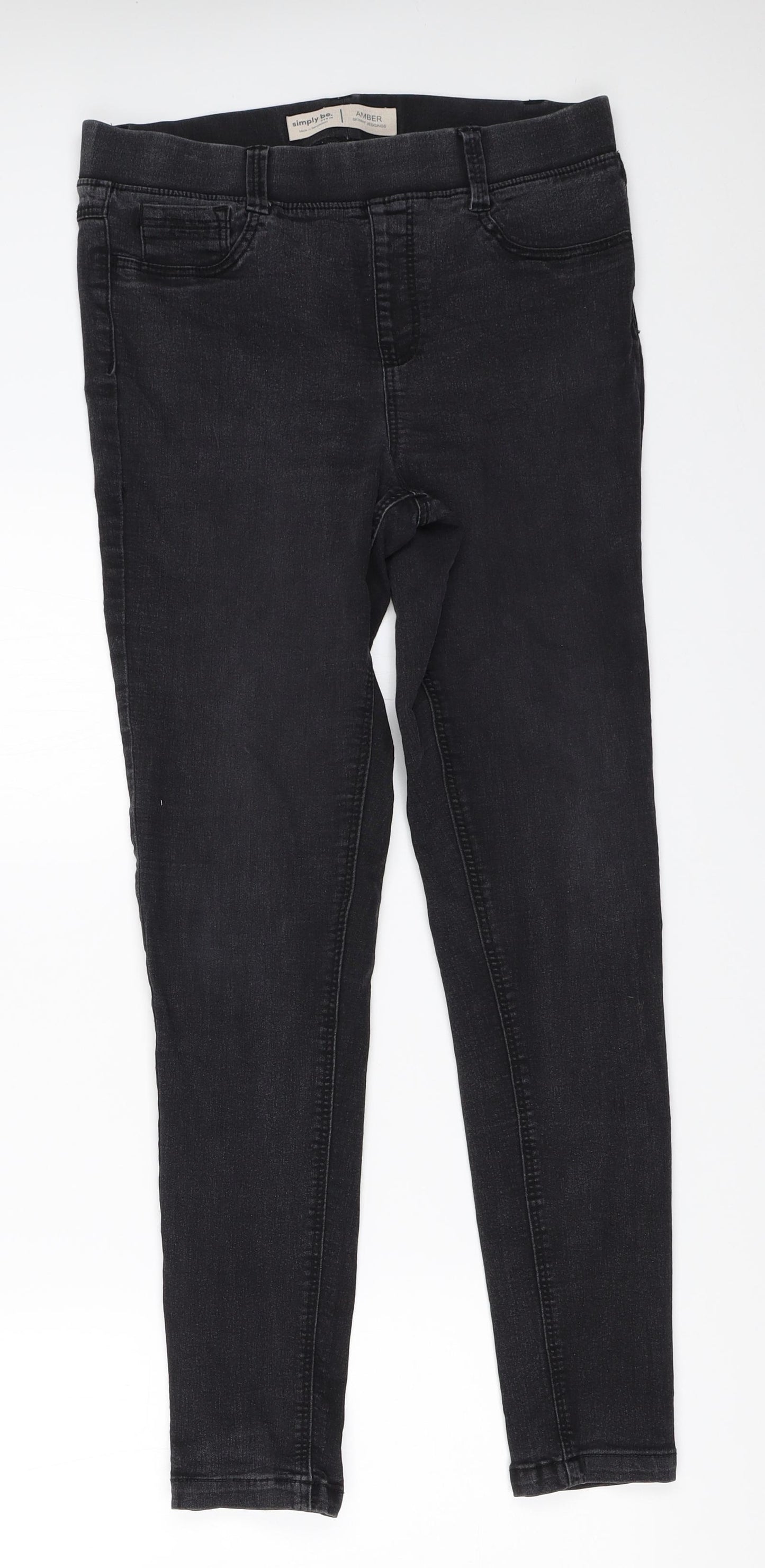 Simply Be Womens Black   Jegging Jeans Size 12 L28 in