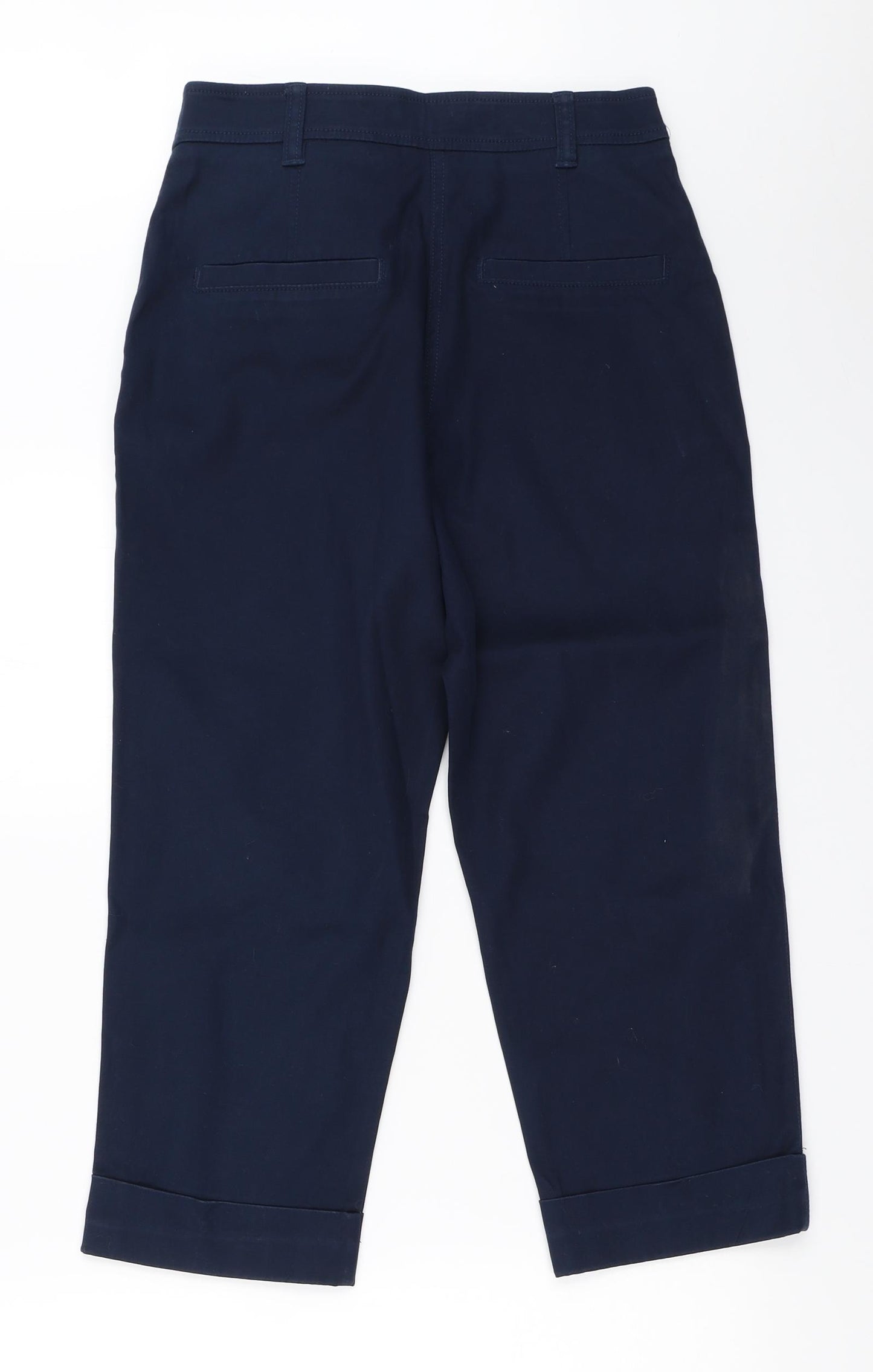 NEXT Womens Blue   Cropped Trousers Size 10 L21.5 in