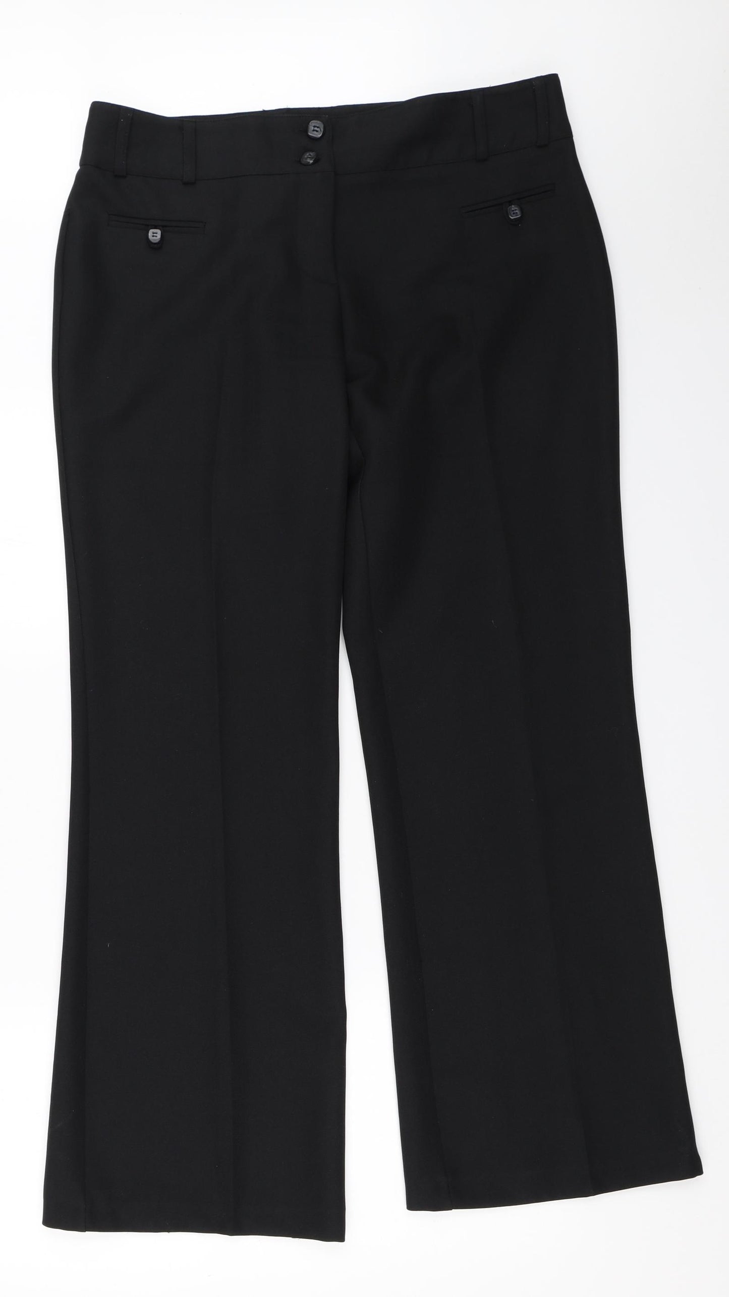F&F Womens Black   Trousers  Size 14 L31 in