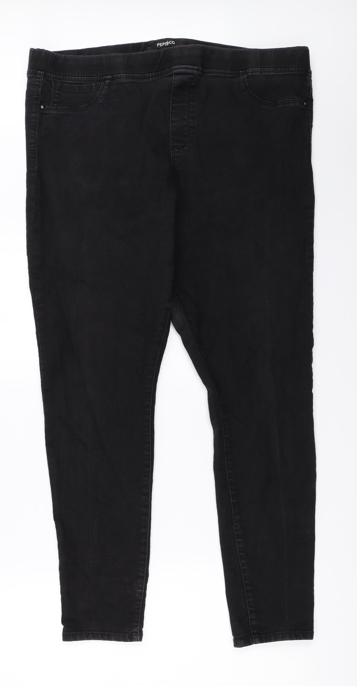 Pep&Co Womens Black   Jegging Jeans Size 18 L29 in