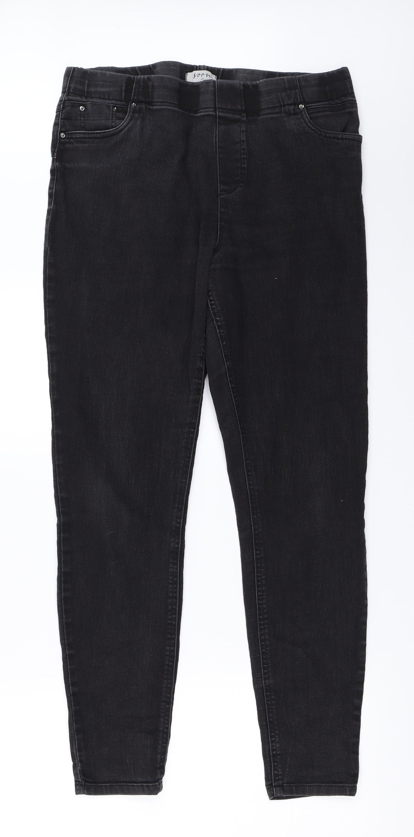 Soon Womens Black   Jegging Jeans Size 14 L29 in