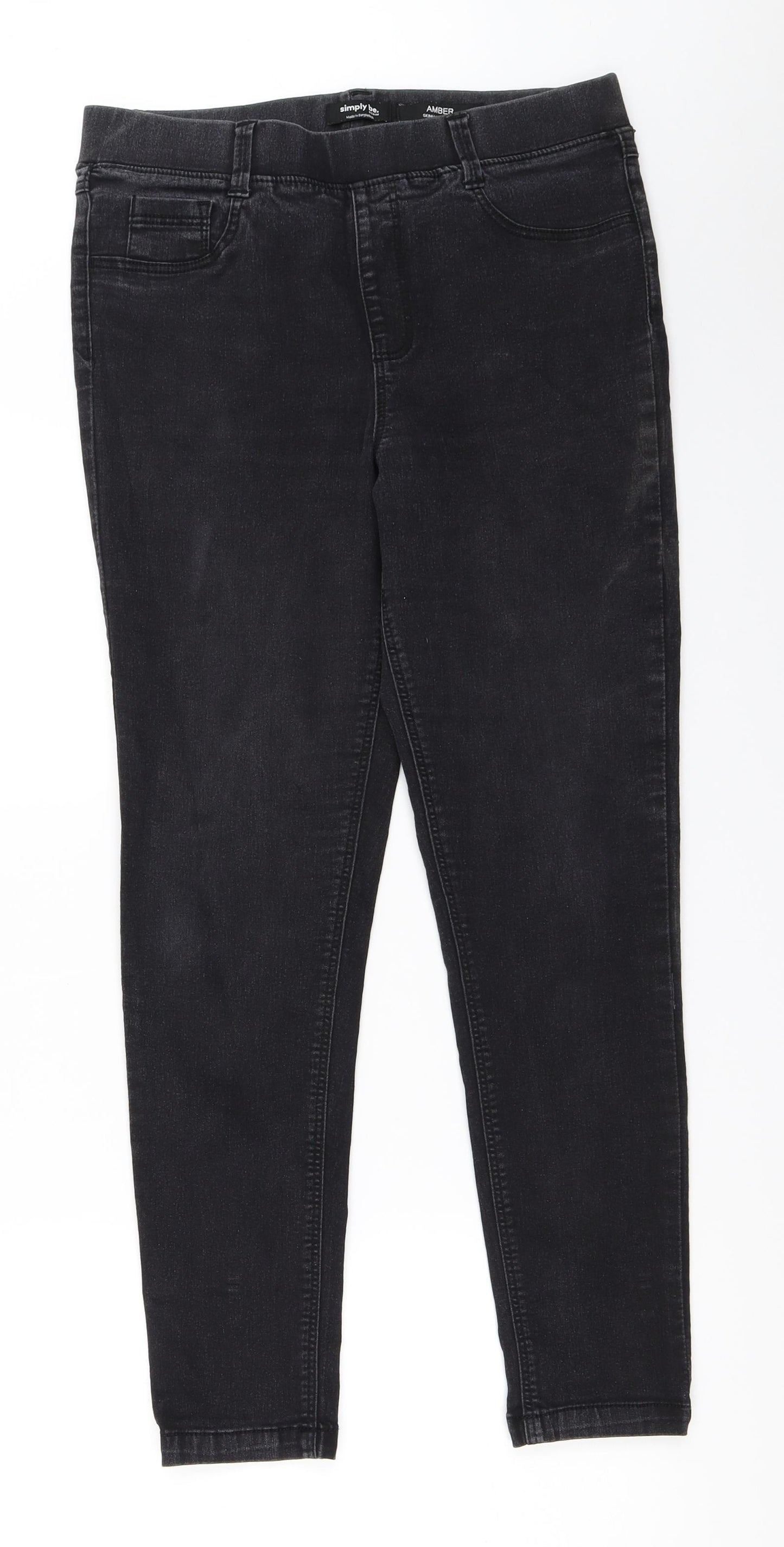 Simply Be Womens Black   Jegging Jeans Size 12 L27 in