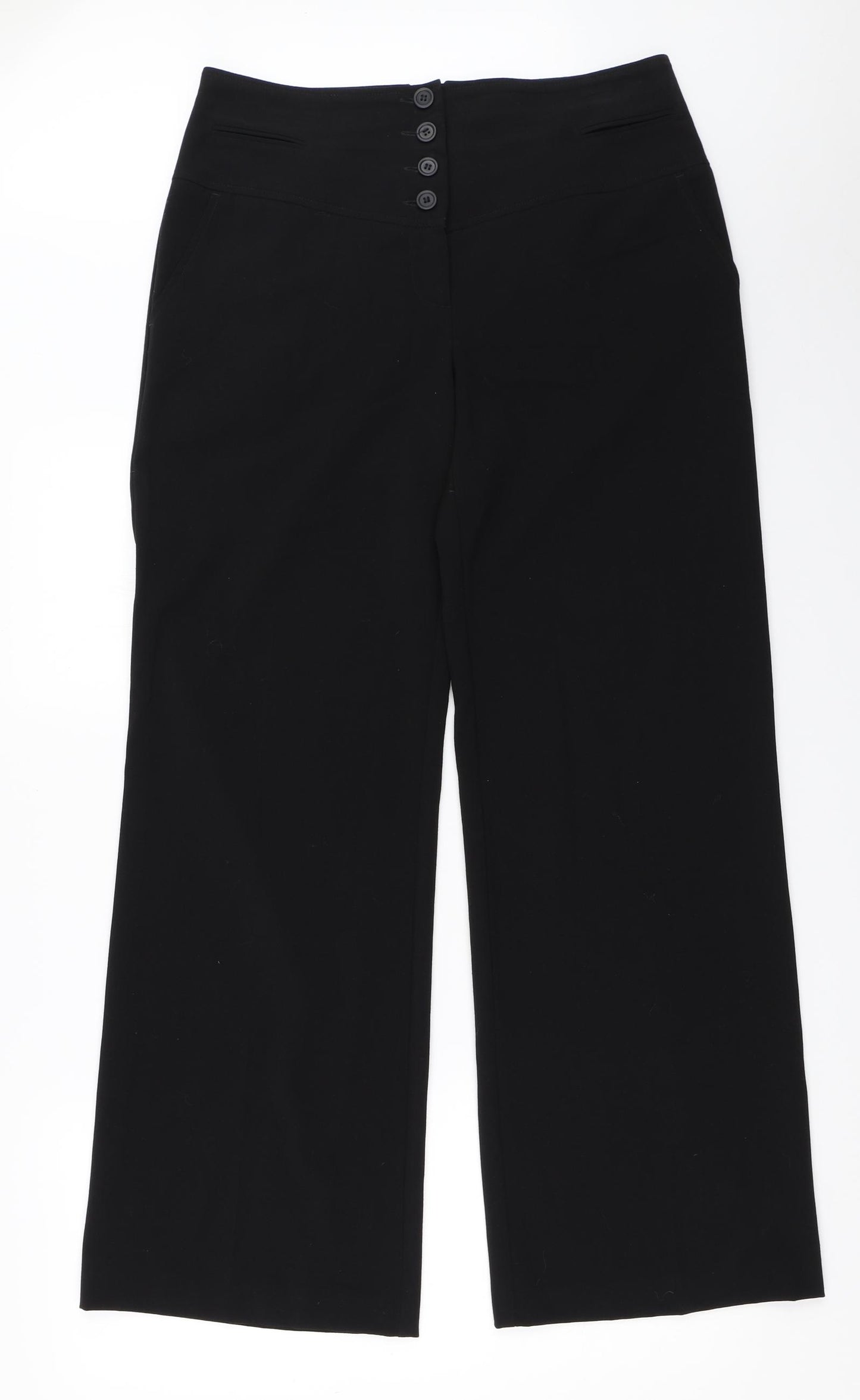 F&F Womens Black   Trousers  Size 12 L30 in
