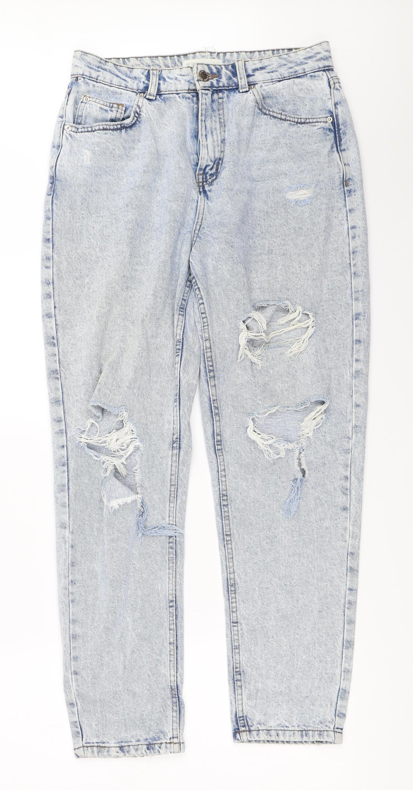 Primark Womens Blue  Denim Mom Jeans Size 10 L28 in