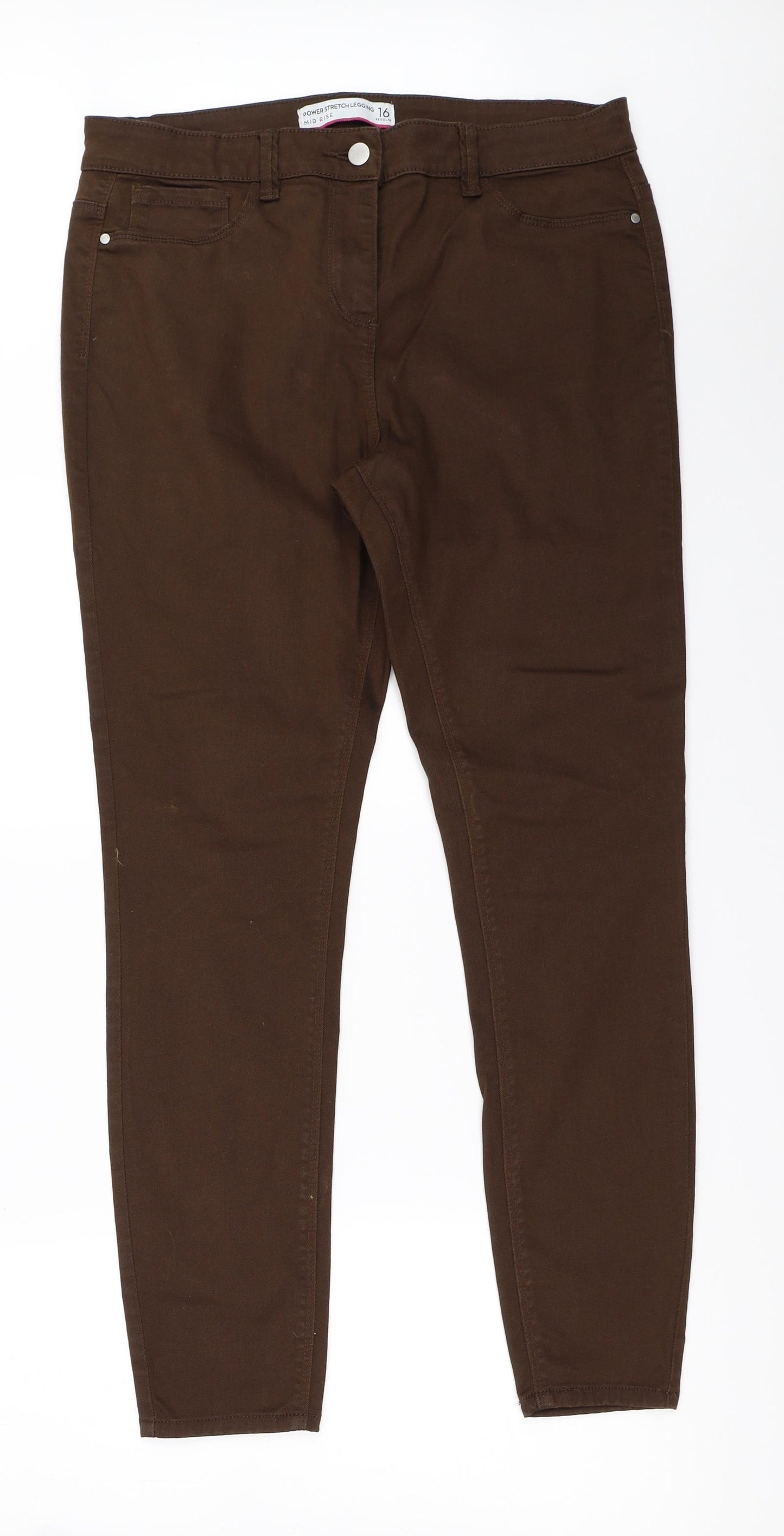NEXT Womens Brown   Skinny Jeans Size 16 L29 in