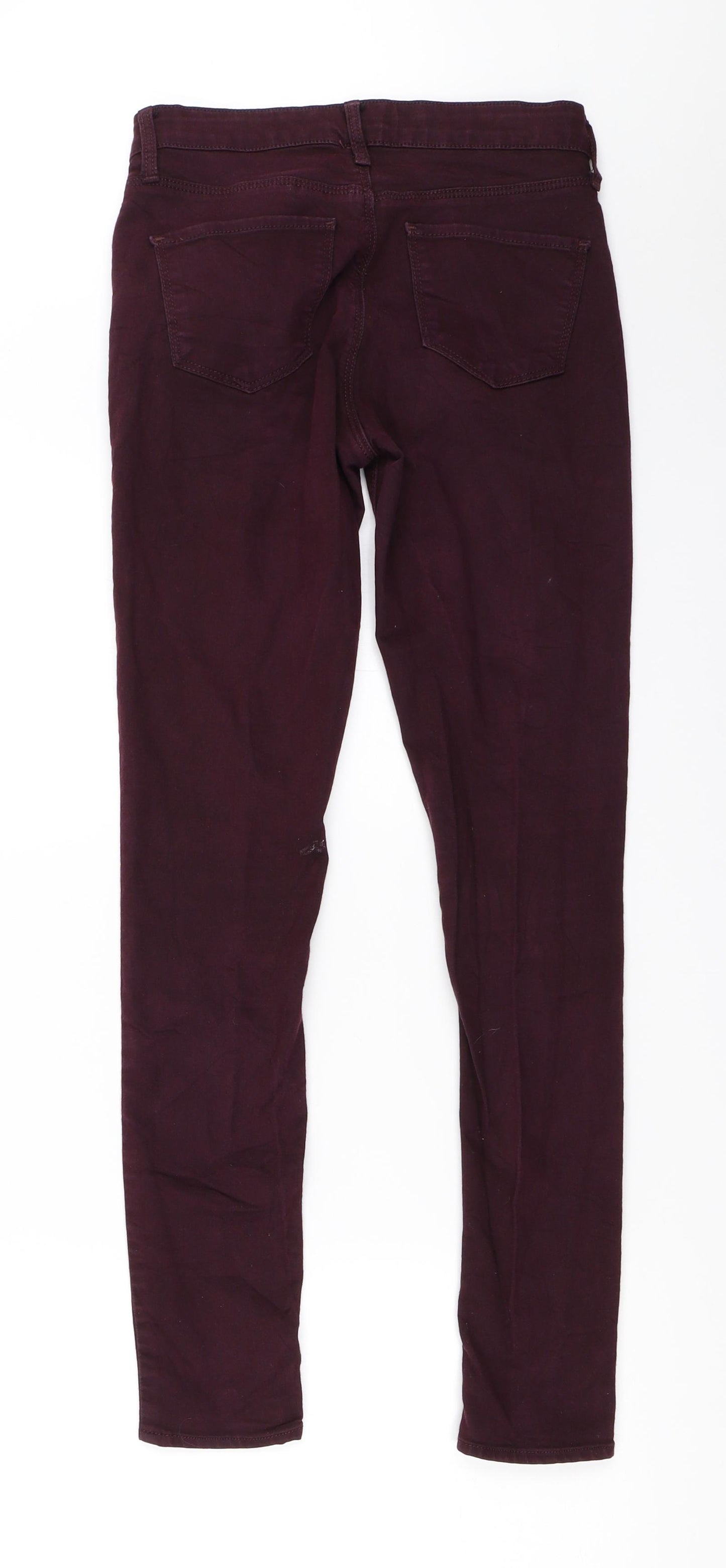 Topshop Womens Purple   Skinny Jeans Size 26 in L30 in - Leigh Jeans