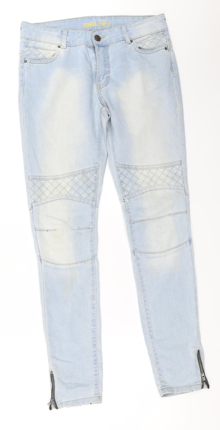 Primark Womens Blue Skinny Jeans Size 8 L30 in