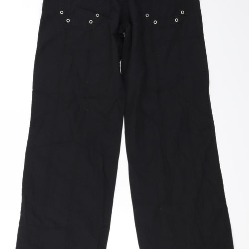 New Look Womens Black   Cargo Trousers Size 10 L31 in