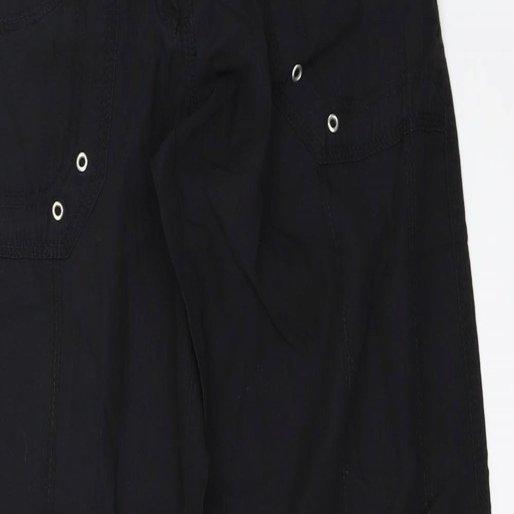 New Look Womens Black   Cargo Trousers Size 10 L31 in