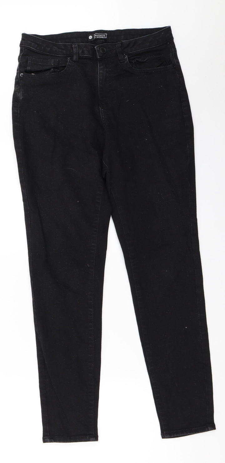 Avenue Womens Black Skinny Jeans Size 10 L27 in