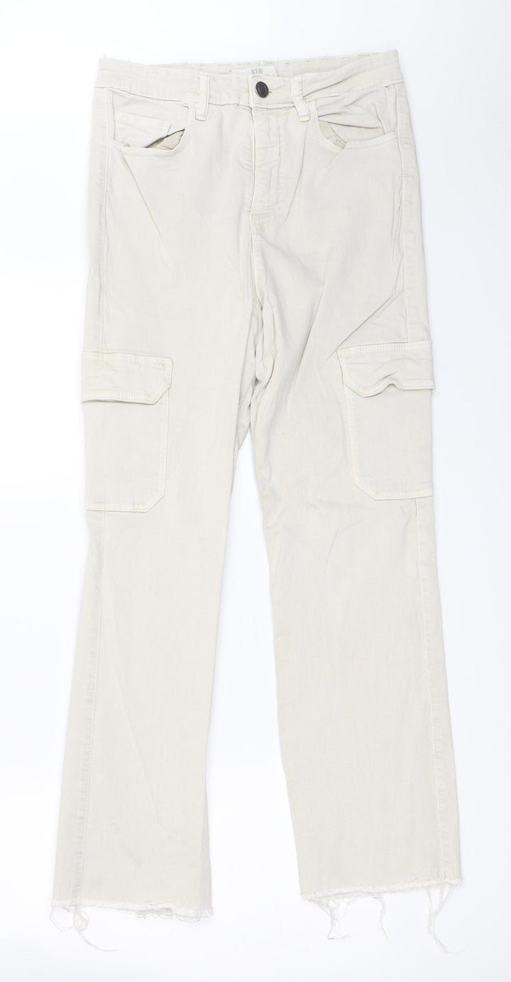 STR Womens Beige   Straight Jeans Size 10 L26 in