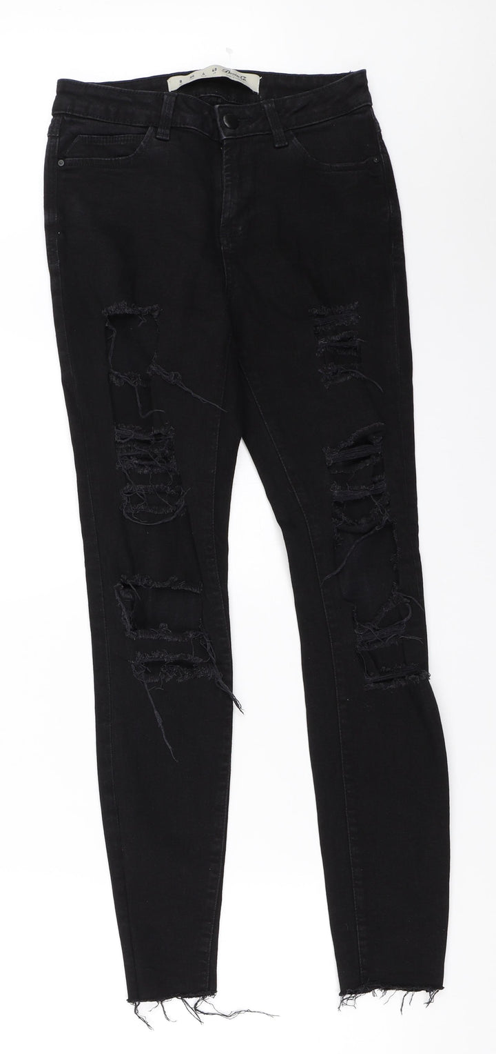 Primark Womens Black Skinny Jeans Size 8 L28 in