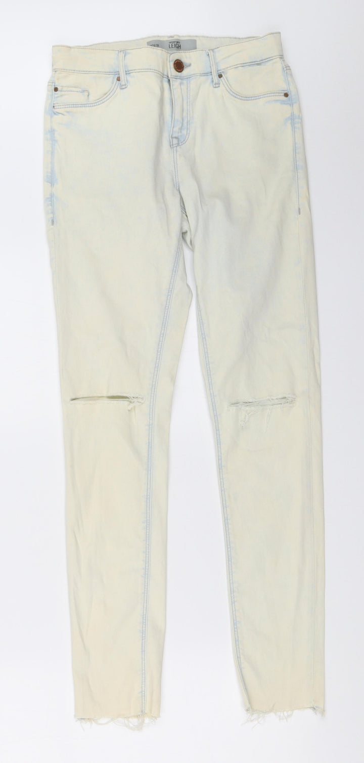 Topshop Womens Ivory Skinny Jeans Size 26 in L30 in