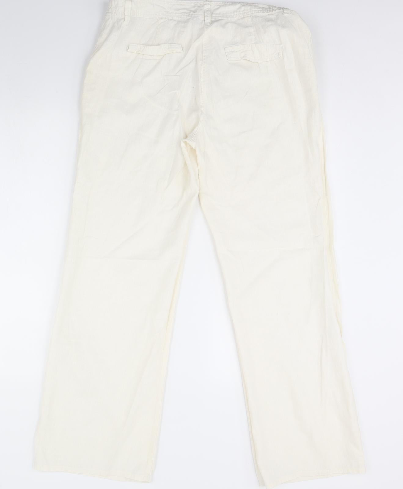 F&F Womens Ivory   Trousers  Size 14 L30 in