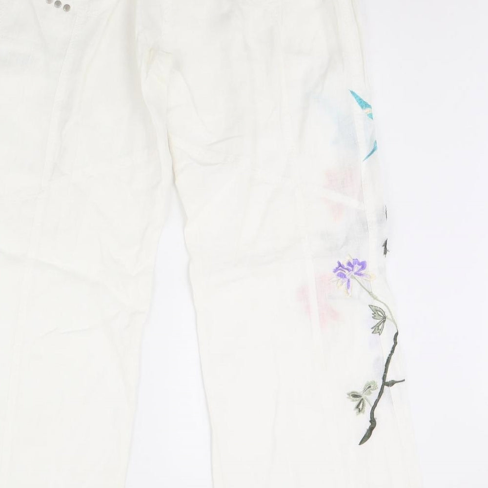 River Island Womens Ivory   Trousers  Size 14 L30 in