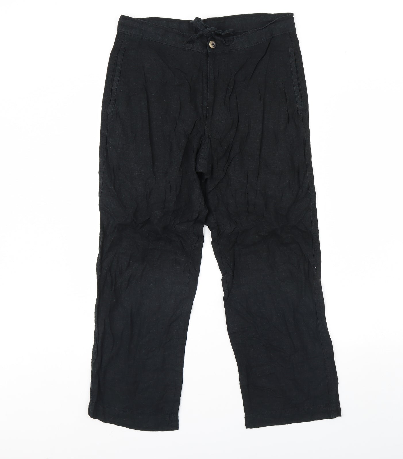 m&s Womens Black   Trousers  Size 32 L28 in