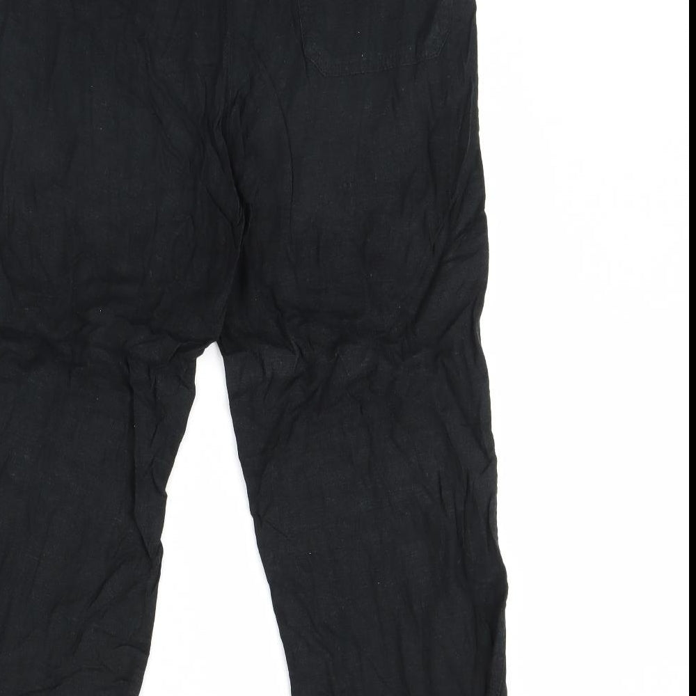 m&s Womens Black   Trousers  Size 32 L28 in