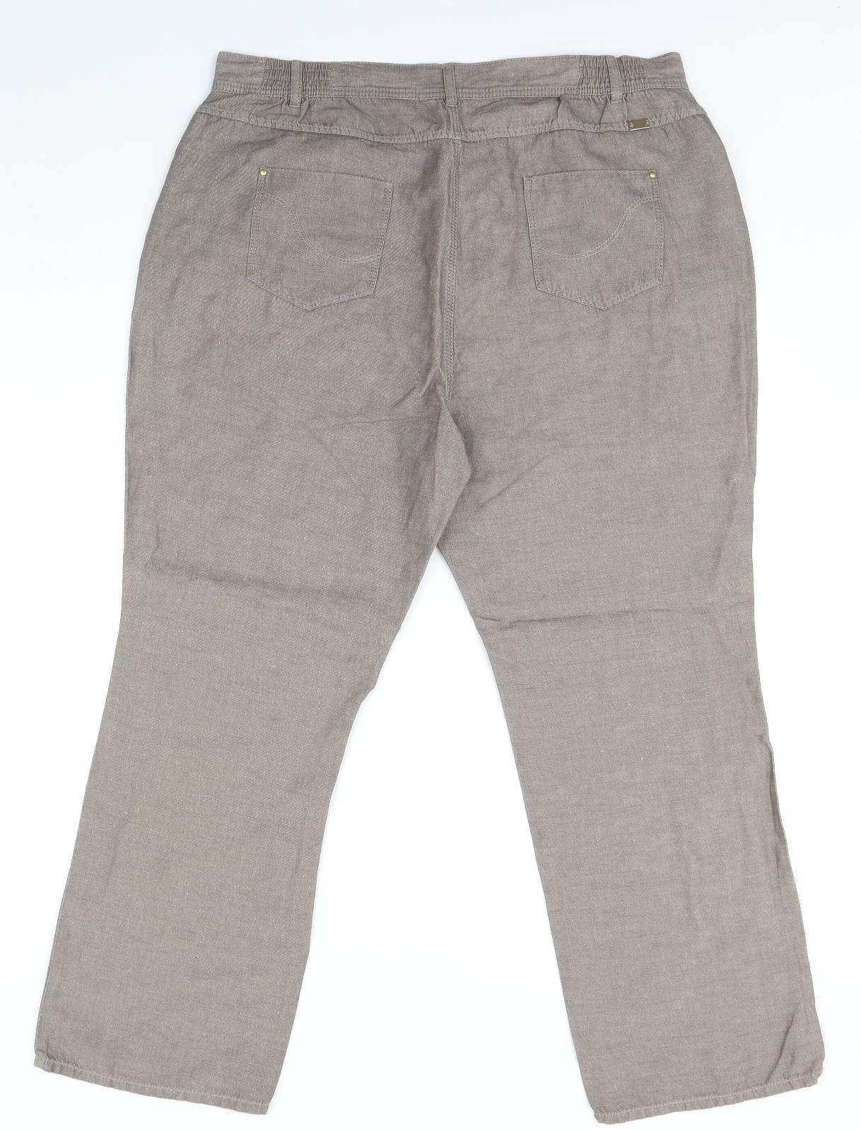 M&S Womens Beige   Trousers  Size 16 L29 in