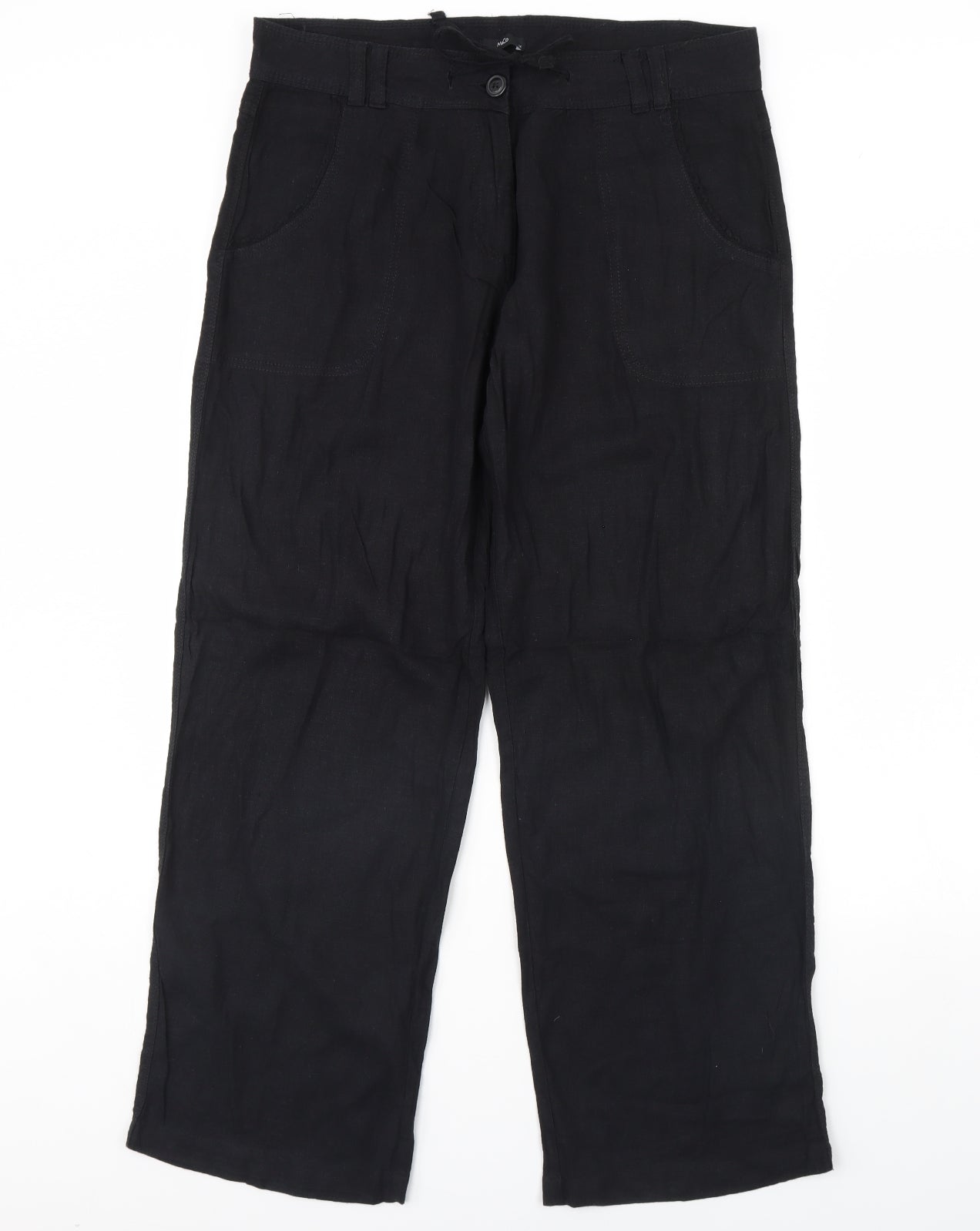 M&Co Womens Black   Trousers  Size 14 L30 in