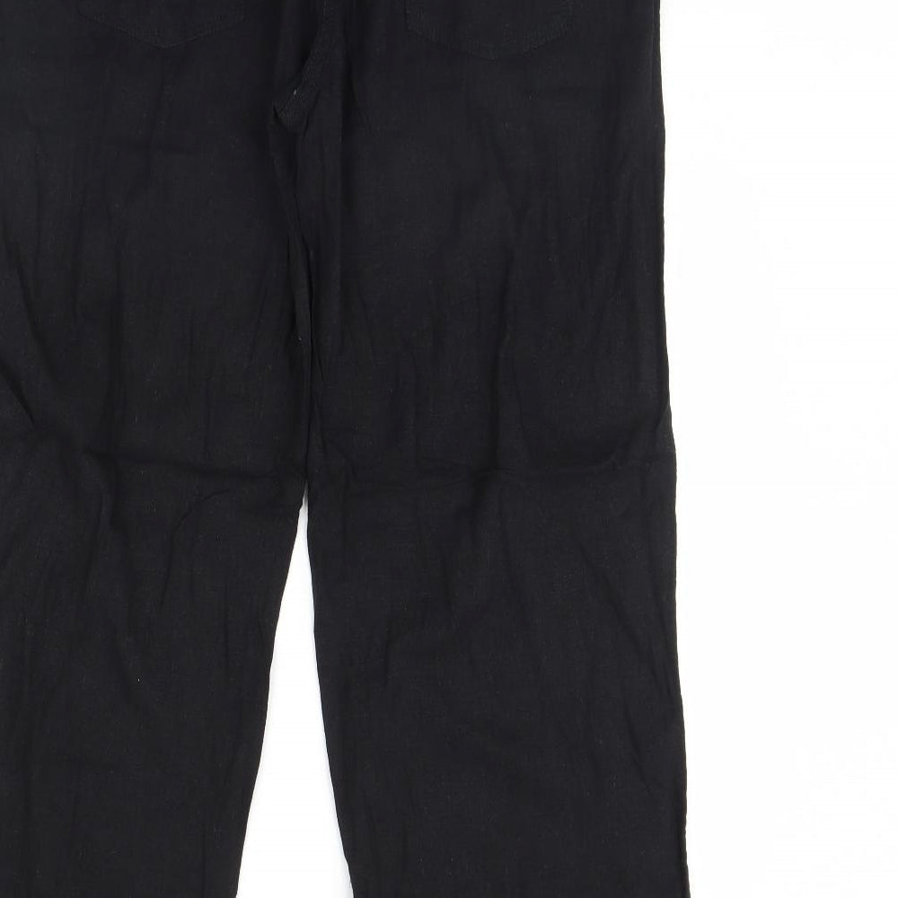 M&Co Womens Black   Trousers  Size 14 L30 in