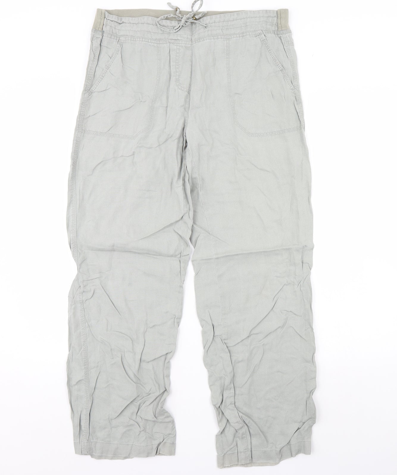 m&s Womens Grey   Trousers  Size 12 L29 in